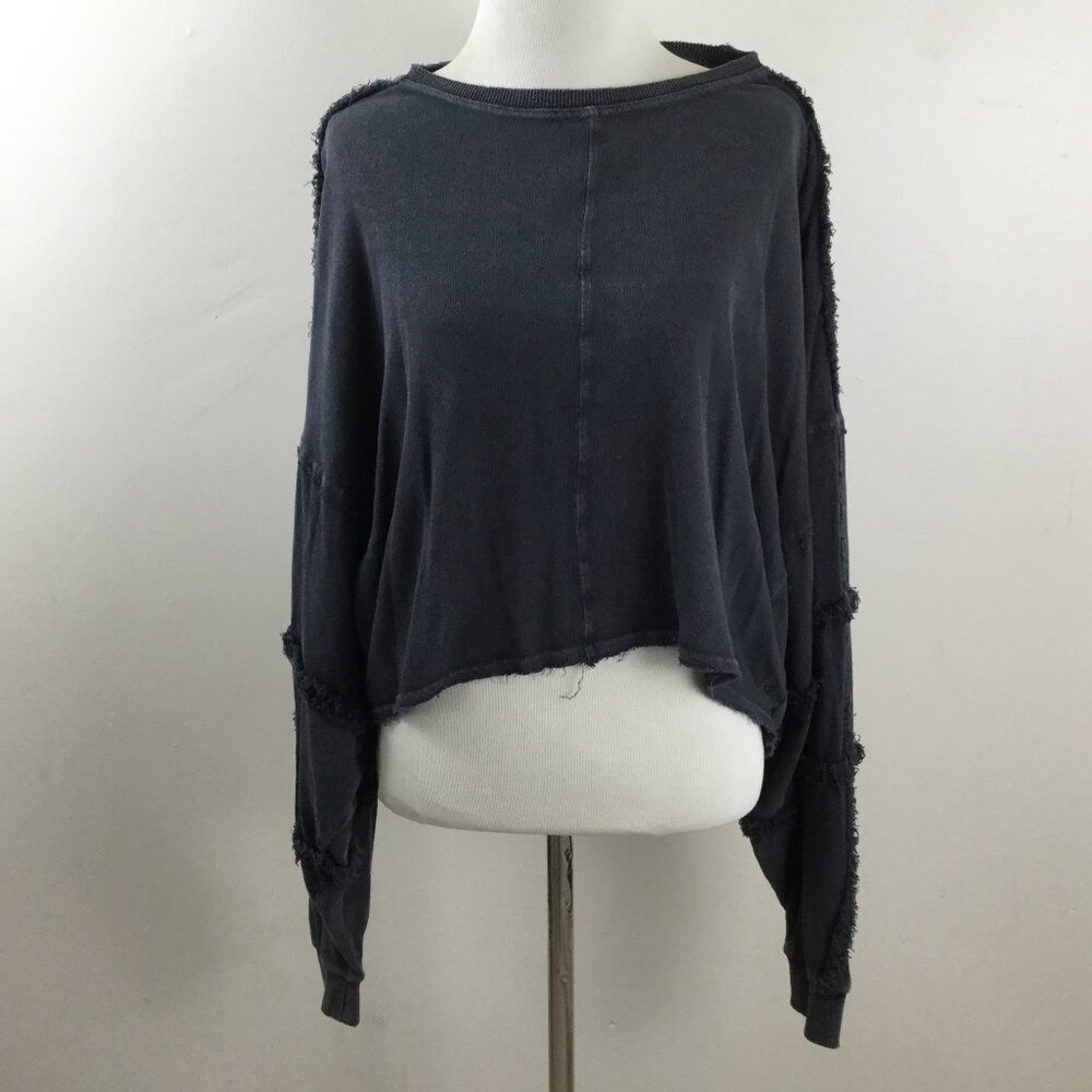 Free People Movement Charcoal Cropped Top m